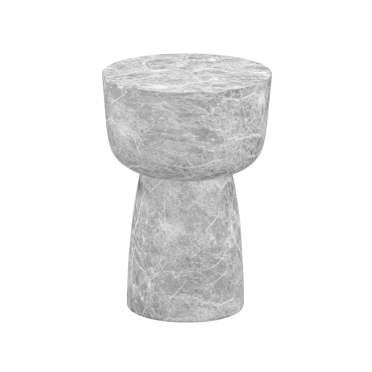 TOV Charra Grey Faux Marble Indoor/Outdoor Side Table