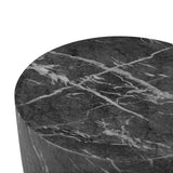TOV Charra Black Faux Marble Indoor/Outdoor Side Table
