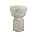 TOV Charra Faux Travertine Indoor/Outdoor Side Table