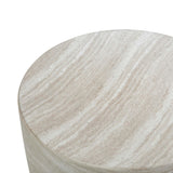 TOV Charra Faux Travertine Indoor/Outdoor Side Table
