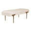 TOV Brno White Waived Velvet Bench