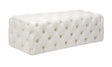 TOV Kaylee Cream Velvet Ottoman