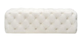 TOV Kaylee Cream Velvet Ottoman