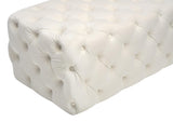 TOV Kaylee Cream Velvet Ottoman