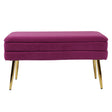 TOV Ziva Plum Velvet Storage Bench