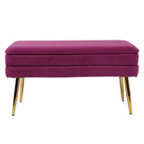 TOV Ziva Plum Velvet Storage Bench