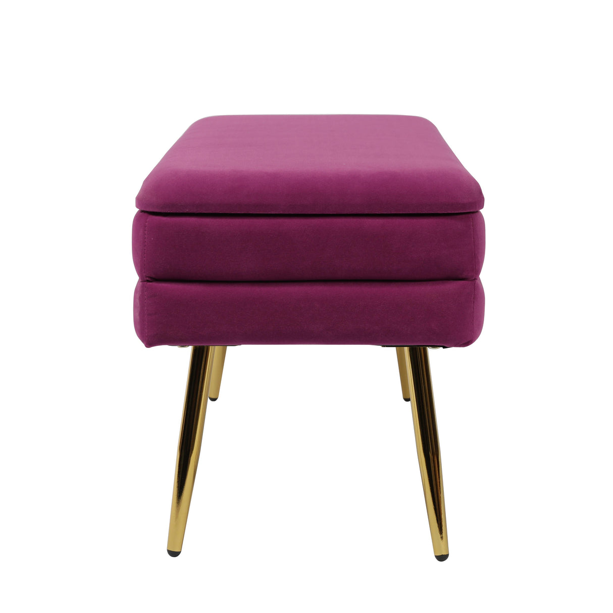 TOV Ziva Plum Velvet Storage Bench