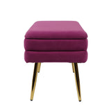 TOV Ziva Plum Velvet Storage Bench