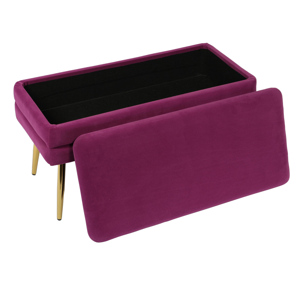 TOV Ziva Plum Velvet Storage Bench