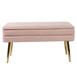 TOV Ziva Blush Velvet Storage Bench