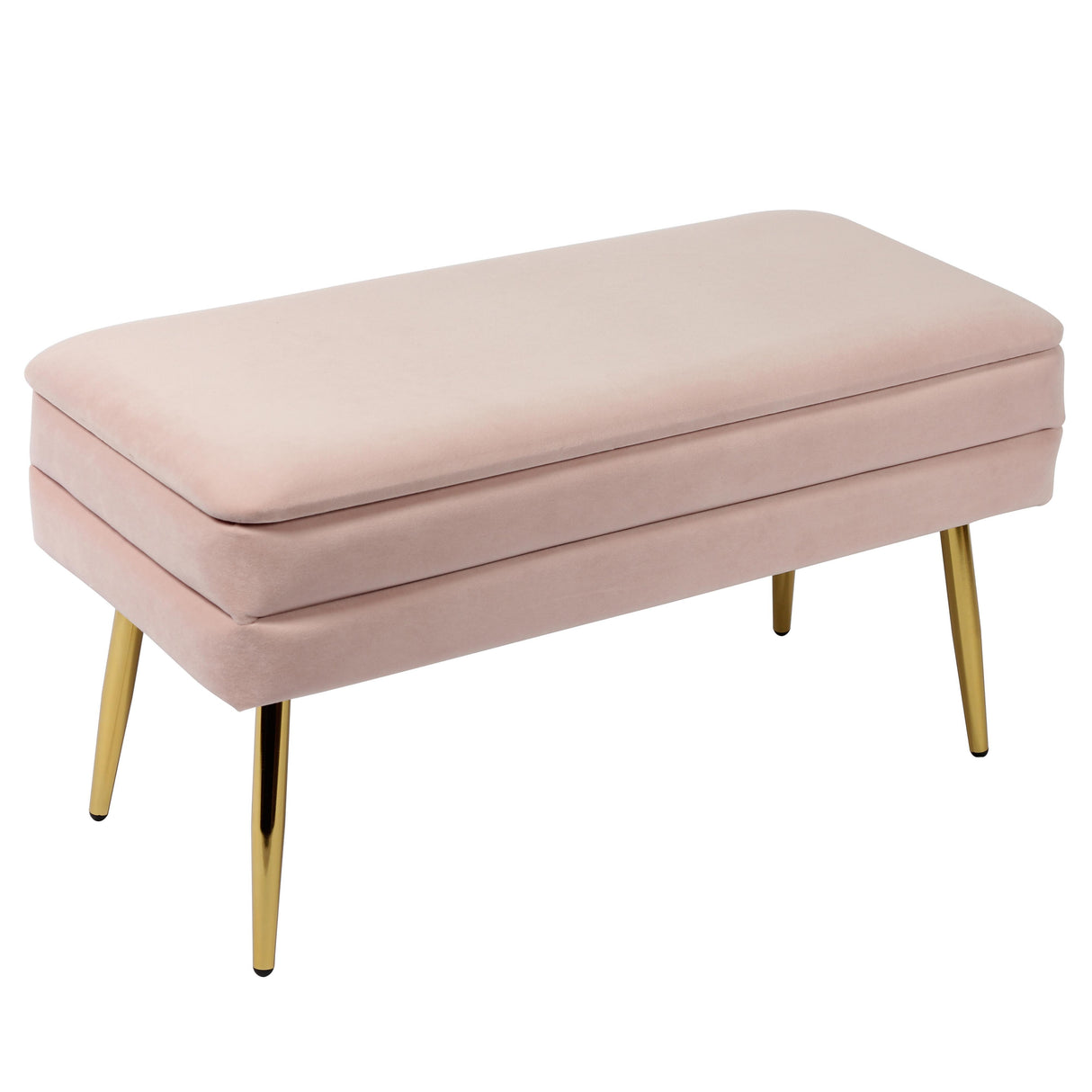 TOV Ziva Blush Velvet Storage Bench