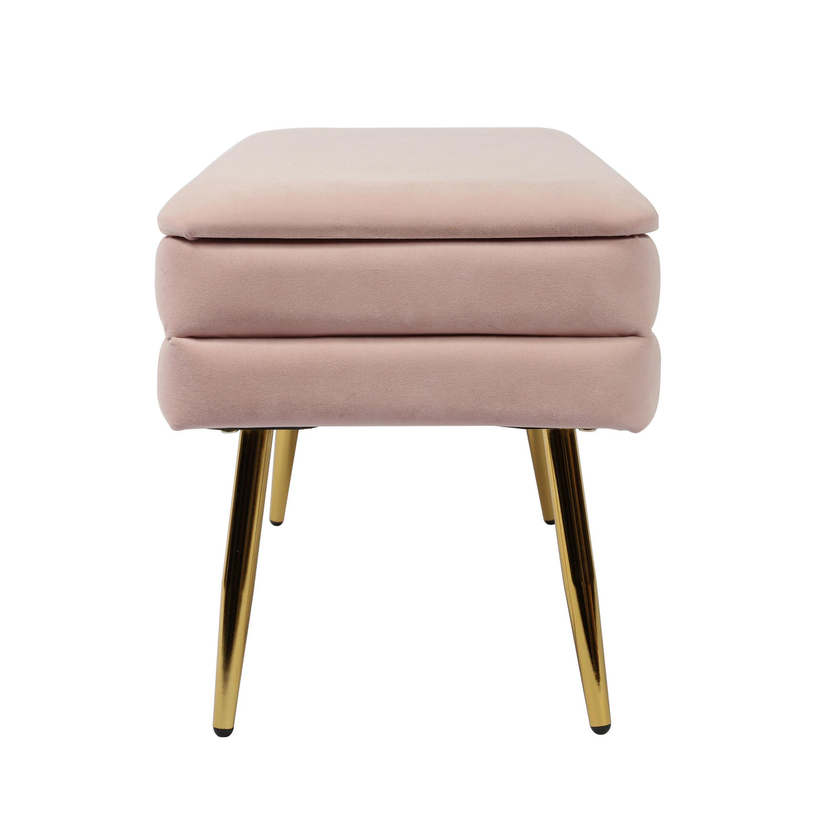 TOV Ziva Blush Velvet Storage Bench