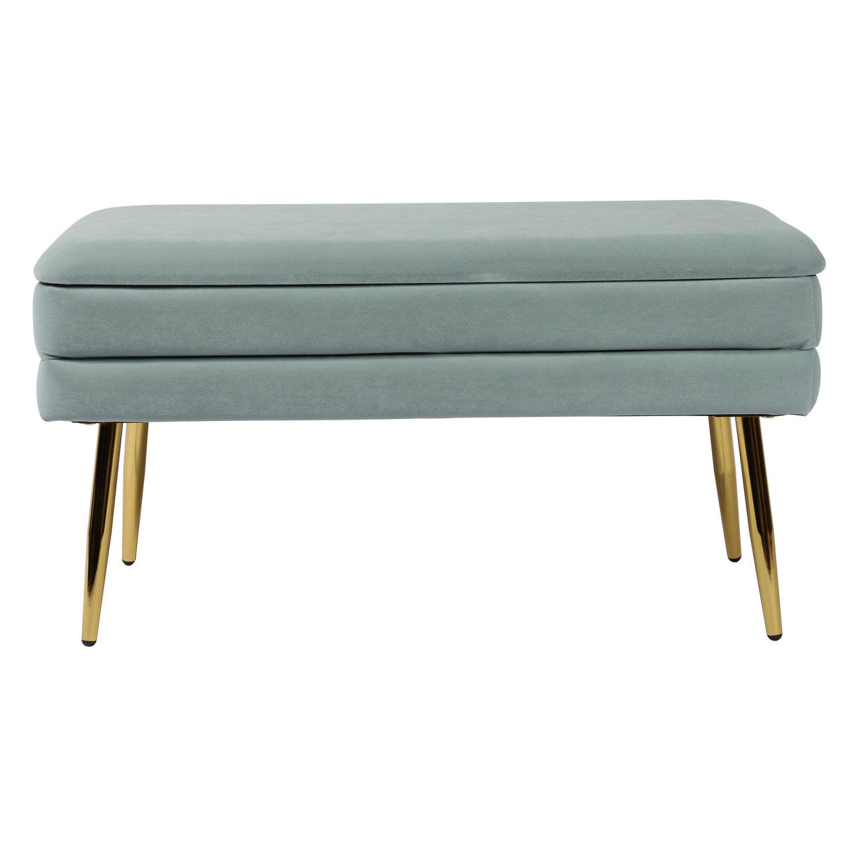 TOV Ziva Sea Blue Velvet Storage Bench