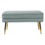 TOV Ziva Sea Blue Velvet Storage Bench