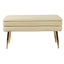 TOV Ziva Cream Velvet Storage Bench