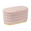 TOV Lillian Blush Velvet Storage Bench