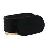 TOV Lillian Black Velvet Storage Bench