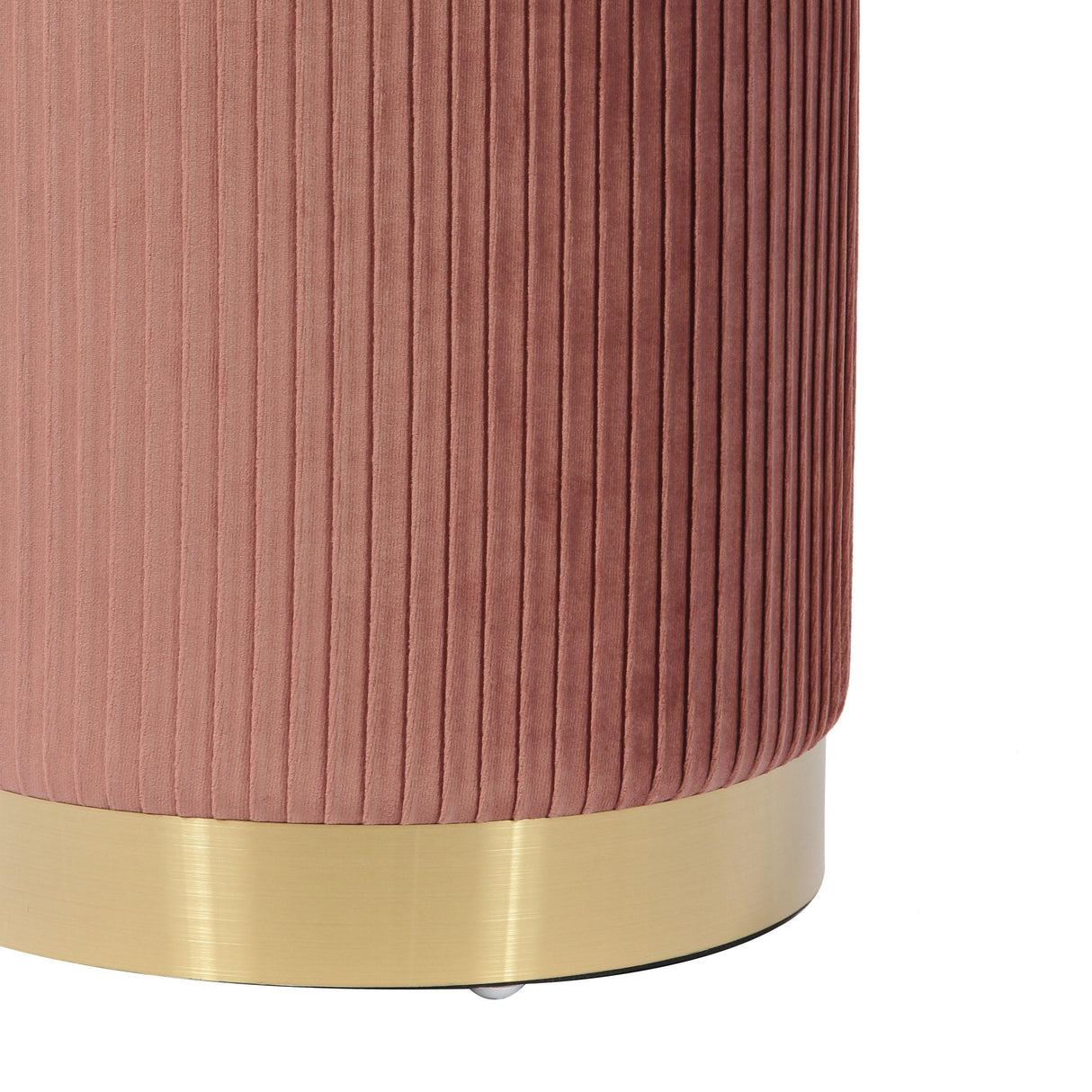 TOV Zoe Blush Velvet Storage Ottoman