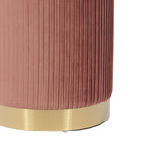TOV Zoe Blush Velvet Storage Ottoman