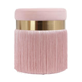 TOV Melody Blush Tasseled Ottoman
