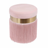 TOV Melody Blush Tasseled Ottoman