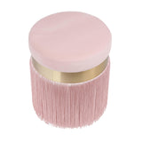 TOV Melody Blush Tasseled Ottoman
