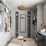 TOV Melody Cream Tasseled Ottoman