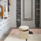 TOV Melody Cream Tasseled Ottoman