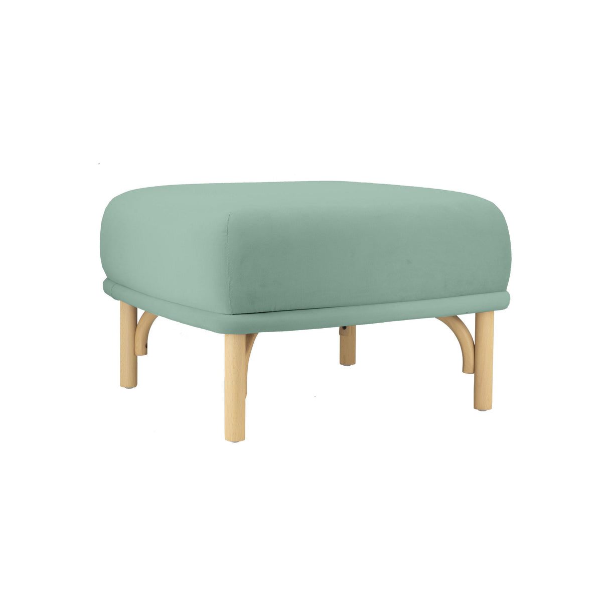 TOV Desiree Ocean Blue Velvet Ottoman