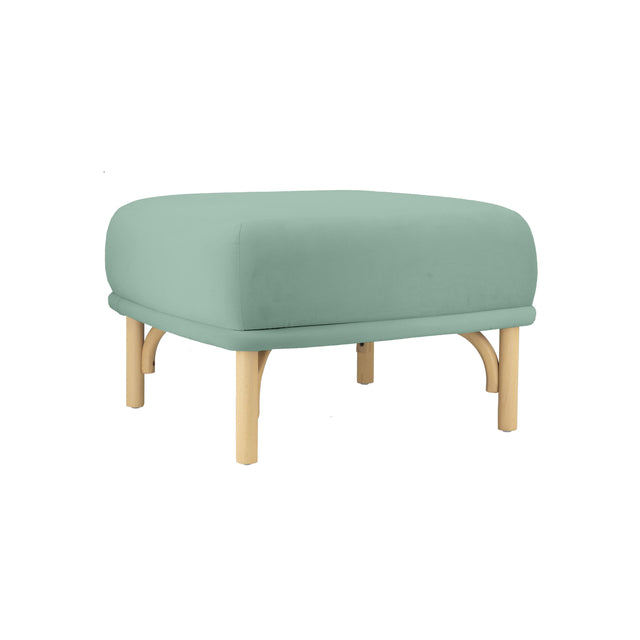 TOV Desiree Ocean Blue Velvet Ottoman