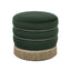 TOV Lakka Green Velvet Ottoman