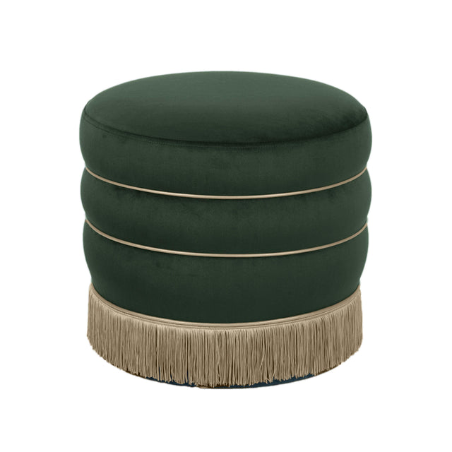 TOV Lakka Green Velvet Ottoman