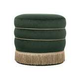 TOV Lakka Green Velvet Ottoman