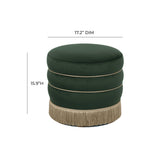 TOV Lakka Green Velvet Ottoman
