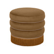 TOV Lakka Chocolate Velvet Ottoman