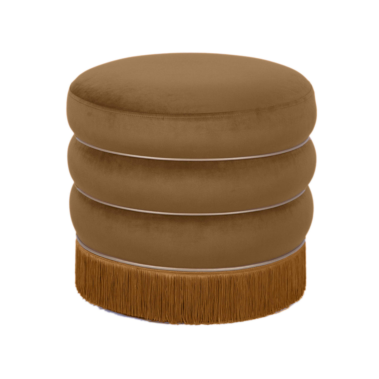 TOV Lakka Chocolate Velvet Ottoman