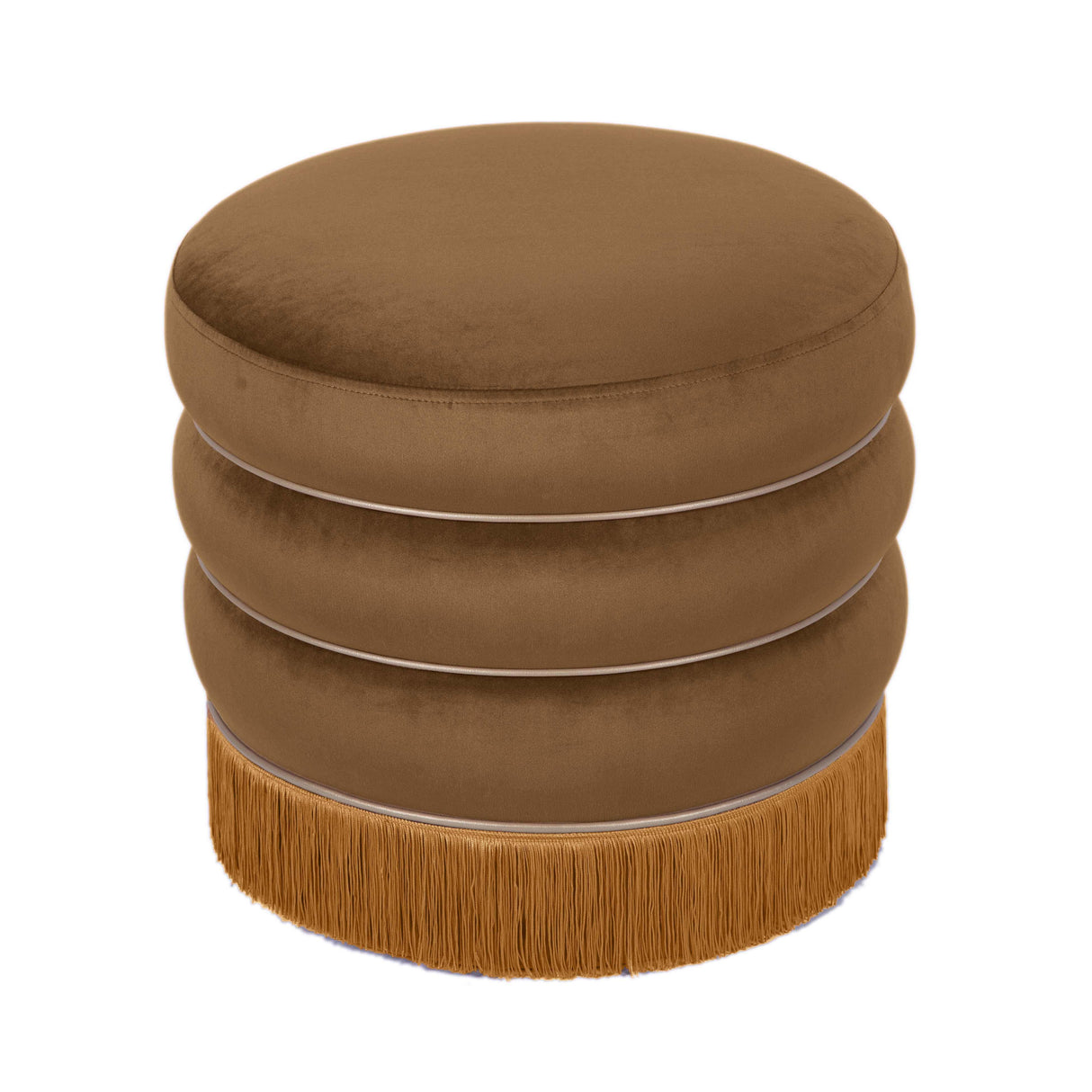 TOV Lakka Chocolate Velvet Ottoman