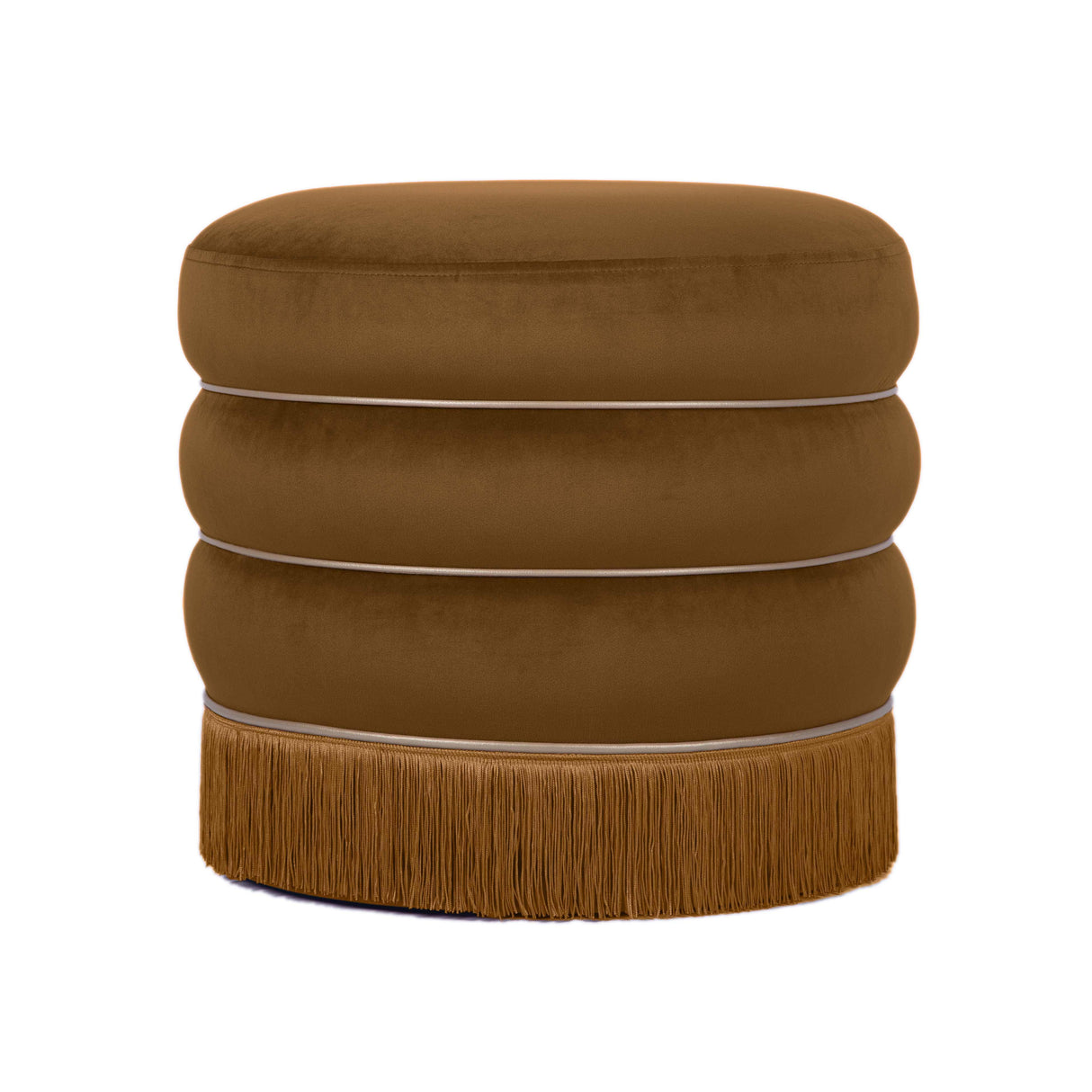 TOV Lakka Chocolate Velvet Ottoman