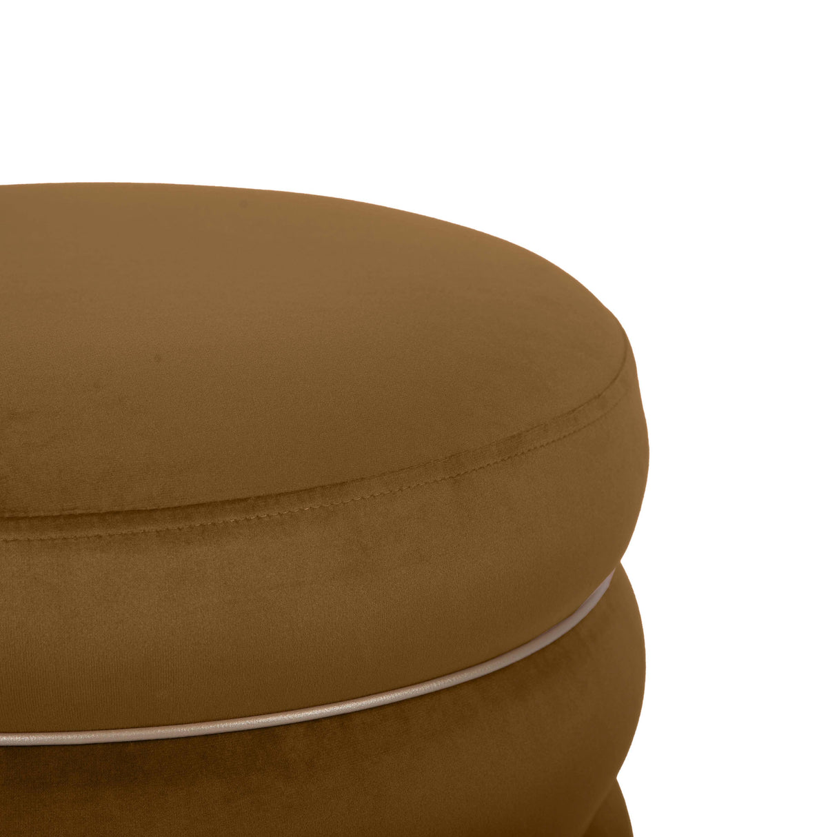 TOV Lakka Chocolate Velvet Ottoman