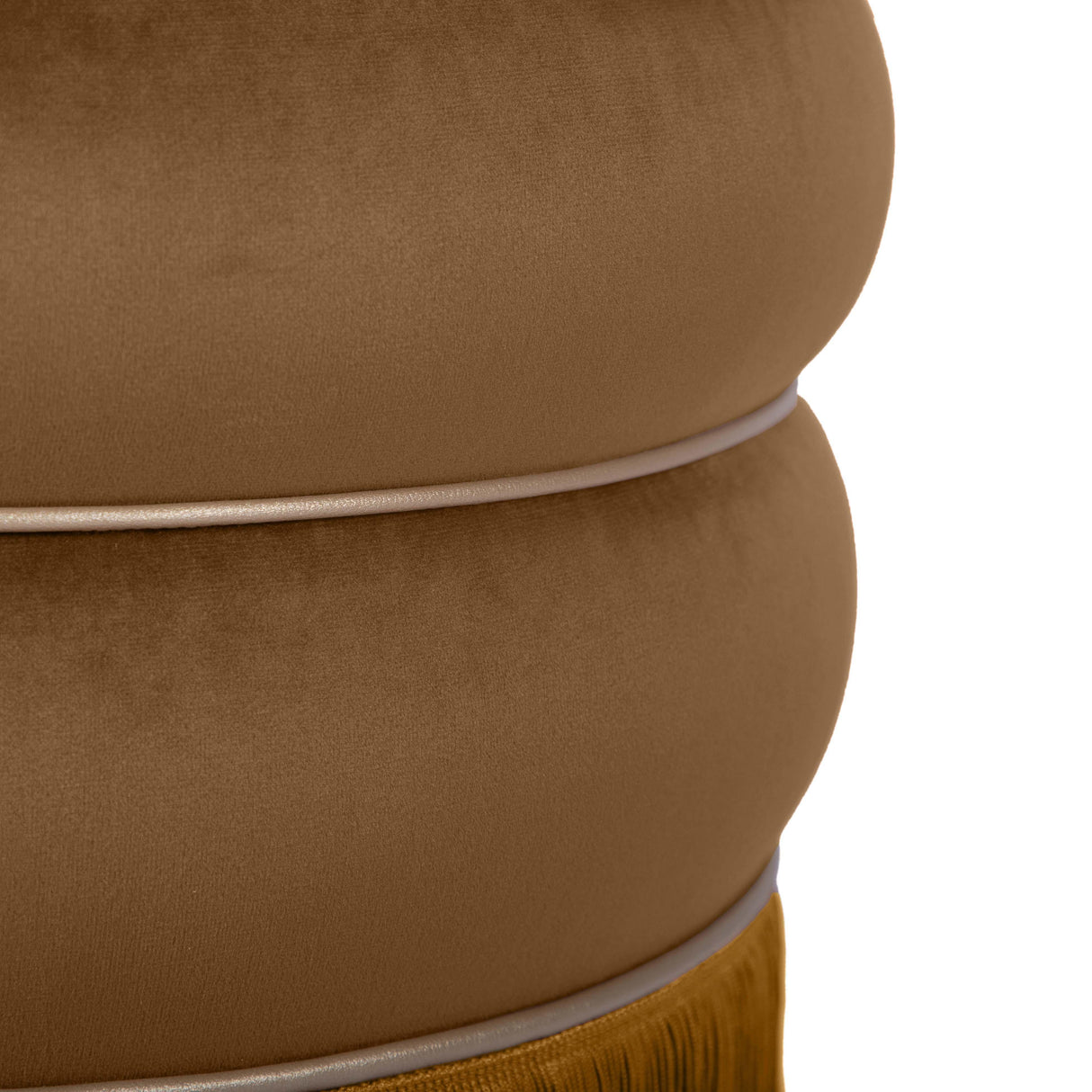 TOV Lakka Chocolate Velvet Ottoman