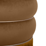 TOV Lakka Chocolate Velvet Ottoman