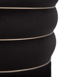 TOV Lakka Black Velvet Ottoman