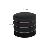 TOV Lakka Black Velvet Ottoman