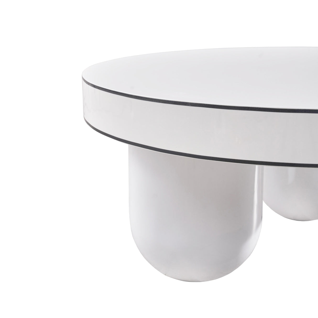 TOV Jasper White Glossy Coffee Table