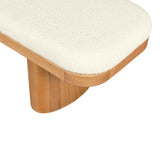 TOV Ollie White Performance Boucle Wooden Bench
