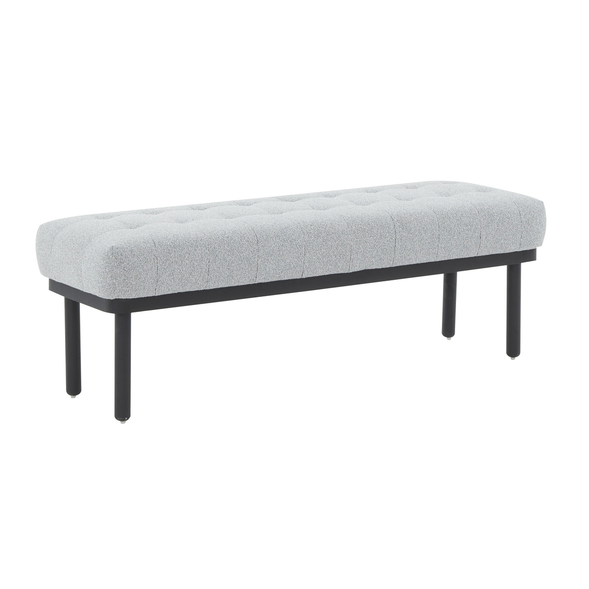 TOV Olivia Grey Boucle Bench