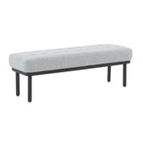 TOV Olivia Grey Boucle Bench