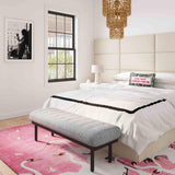 TOV Olivia Grey Boucle Bench