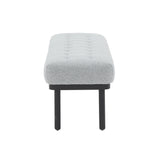TOV Olivia Grey Boucle Bench