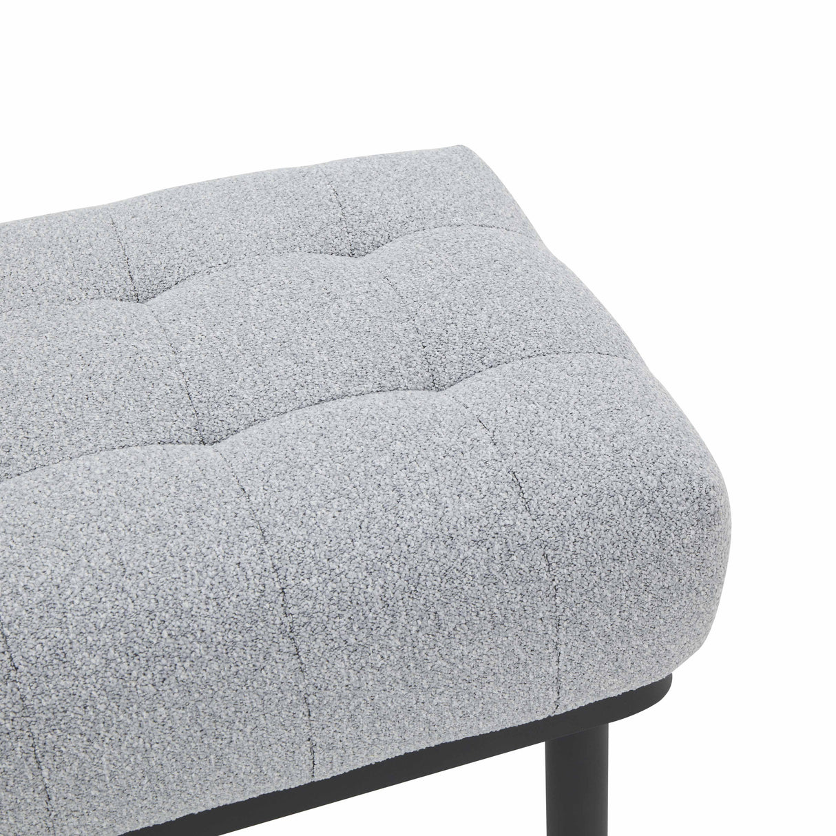 TOV Olivia Grey Boucle Bench